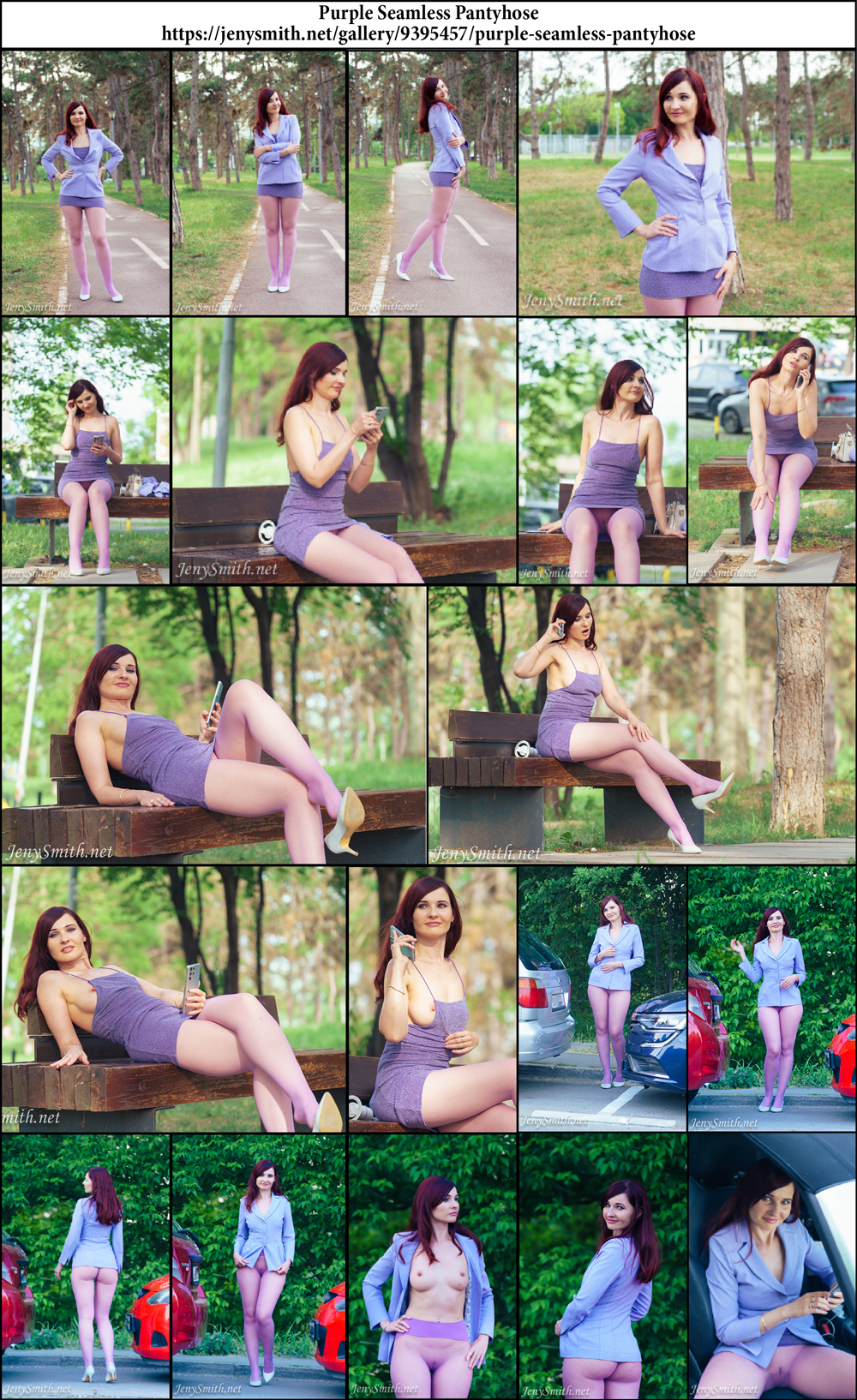 Purple Seamless Pantyhose