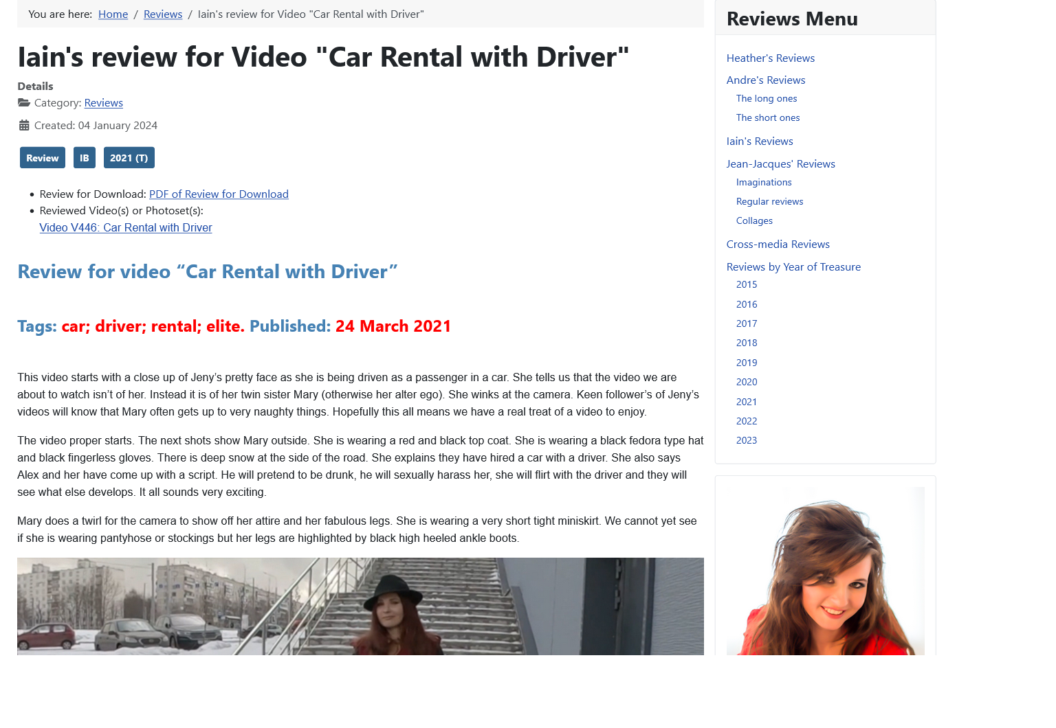 Screenshot 2024 01 12 at 12 00 23 Iains review for Video Car Rental with Driver